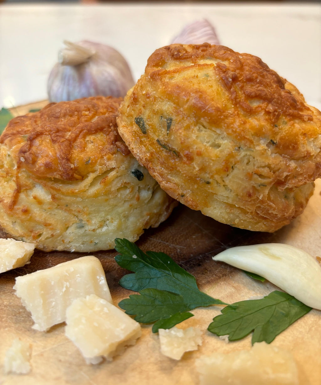 Ready Baked Roasted Garlic And Asiago Biscuit