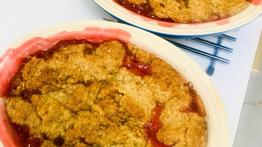 STRAWBERRY RHUBARB CRUMBLE RECIPE